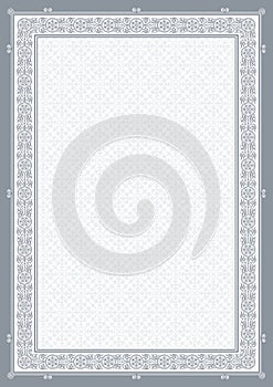 Ornate rectangular framework, background.