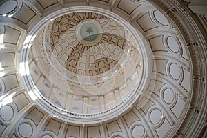 Ornate Rotunda Dome Ceiling Texas State Capital Austin