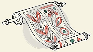 Ornate Scroll Document Abstract Pattern, vector design Generative AI