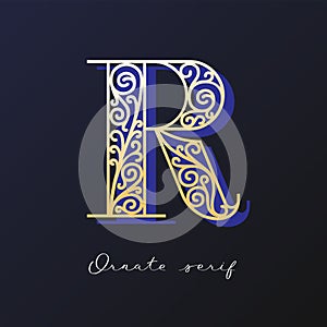 Ornate serif typeface