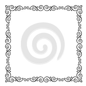 Ornate square black frame