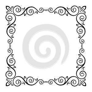 Ornate square black frame