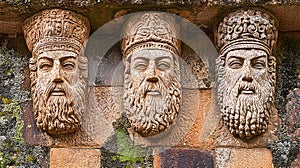 Stone Carved Heads