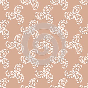 Ornate texture, abstract hand drawing. The composition of the three elements. Seamless vector background