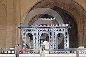 Ornate Tombs, Gol Gumbaz Mausoleum, Bijapur, Karnataka, India