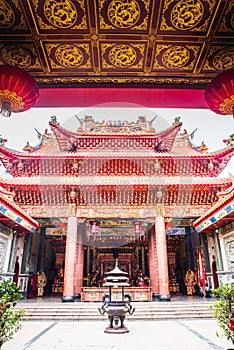 The ornate traditional temple architecture of Fujian