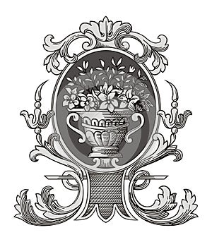 Ornate vase vector