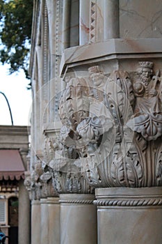 Ornate Venetian column capitals at Epcot