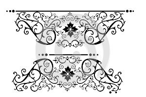 Ornate victorian scrolls in black