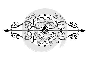 Ornate victorian scrolls in black