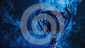 The ornate victory trophy.AI generated image