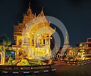 The Viharn of Wat Mahawan, Chiang Mai, Thailand photo