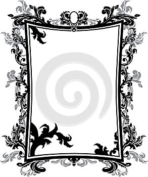 Ornate vintage frame stencil