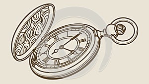 Ornate Vintage Pocket Watch, Timeless Elegance Classic Accessory, vector design Generative AI
