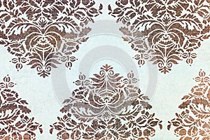 Ornate vintage printed paper background.