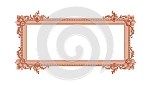 Ornate Vintage Rectangular Decorative Frame Vector, vector design Generative AI