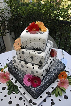 Ornate wedding cake