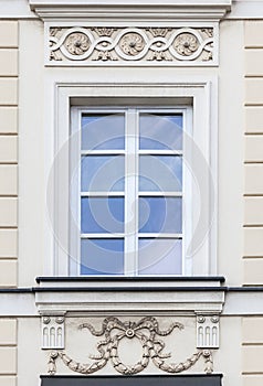 Ornate window of an old building