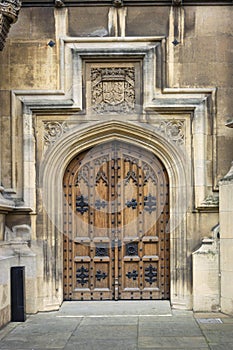 Ornate Wooden Door, London, UK