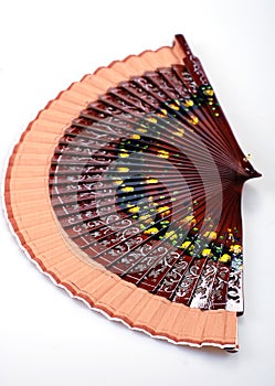 Ornate wooden spanish fan