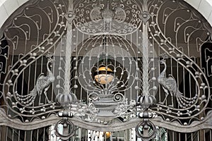 Ornate wrought iron gate