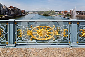 Ornated bridge railing in Liege