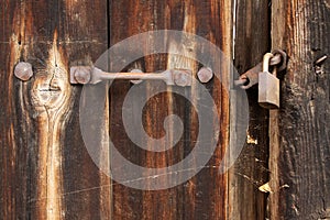 Ornated door and padlock