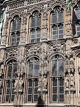 Ornated facade of city hall of Ghent