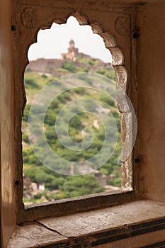 Ornated window of the Amber fort, Jaipur