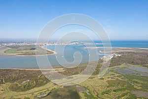 Orne bay in Europe, France, Normandy, Ouistreham, in summer, on a sunny day