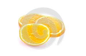 oranges on white background
