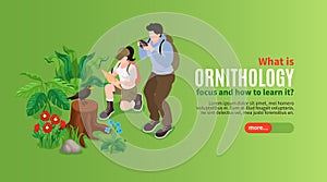 Ornithology Isometric Landing Page