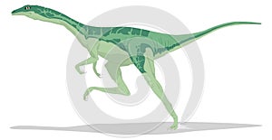 ornithomimus dinosaur ancient vector illustration transparent background