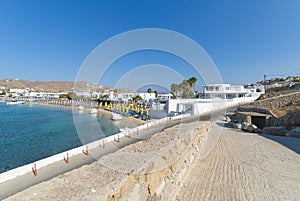 Ornos beach and village - Mykonos island - Aegean sea - Greece