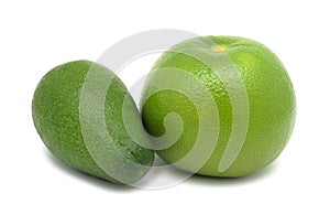 Oroblanco and Avocado, isolated