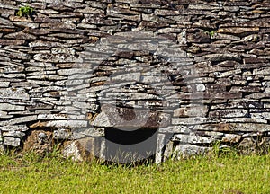 Orongo Village on Easter Island, Chile