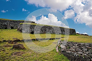 Orongo Village, Rapa Nui National Park in Easter Island, Chile