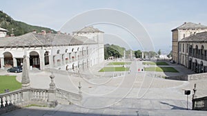 Oropa sanctuary courtyard, Italy