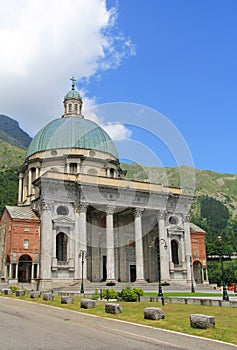 Oropa sanctuary facade