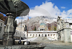 Oropa sanctuary fountain detail