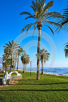 Oropesa de Mar beach mosaic bench park photo