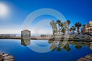 Oropesa de Mar beach mosaic bench park photo