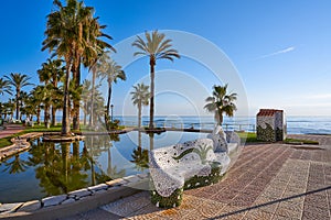 Oropesa de Mar beach mosaic bench park photo