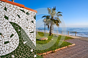 Oropesa de Mar beach mosaic tiles park photo