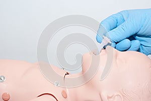 Oropharyngeal tube child used to open the airway