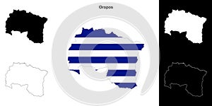 Oropos outline map