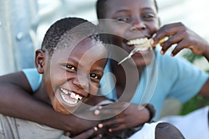 Orphans in an orphan boarding school on Mfangano Island, Kenya.