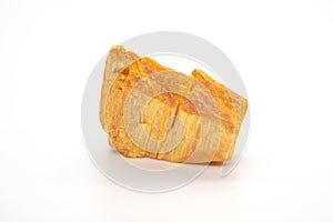 Orpiment mineral - arsenic sulfide isolated on white