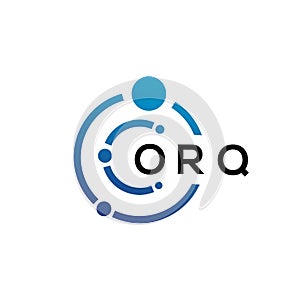 ORQ letter technology logo design on white background. ORQ creative initials letter IT logo concept. ORQ letter design