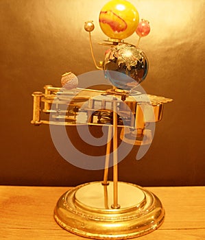 Orrery Steampunk Art clock and platent.